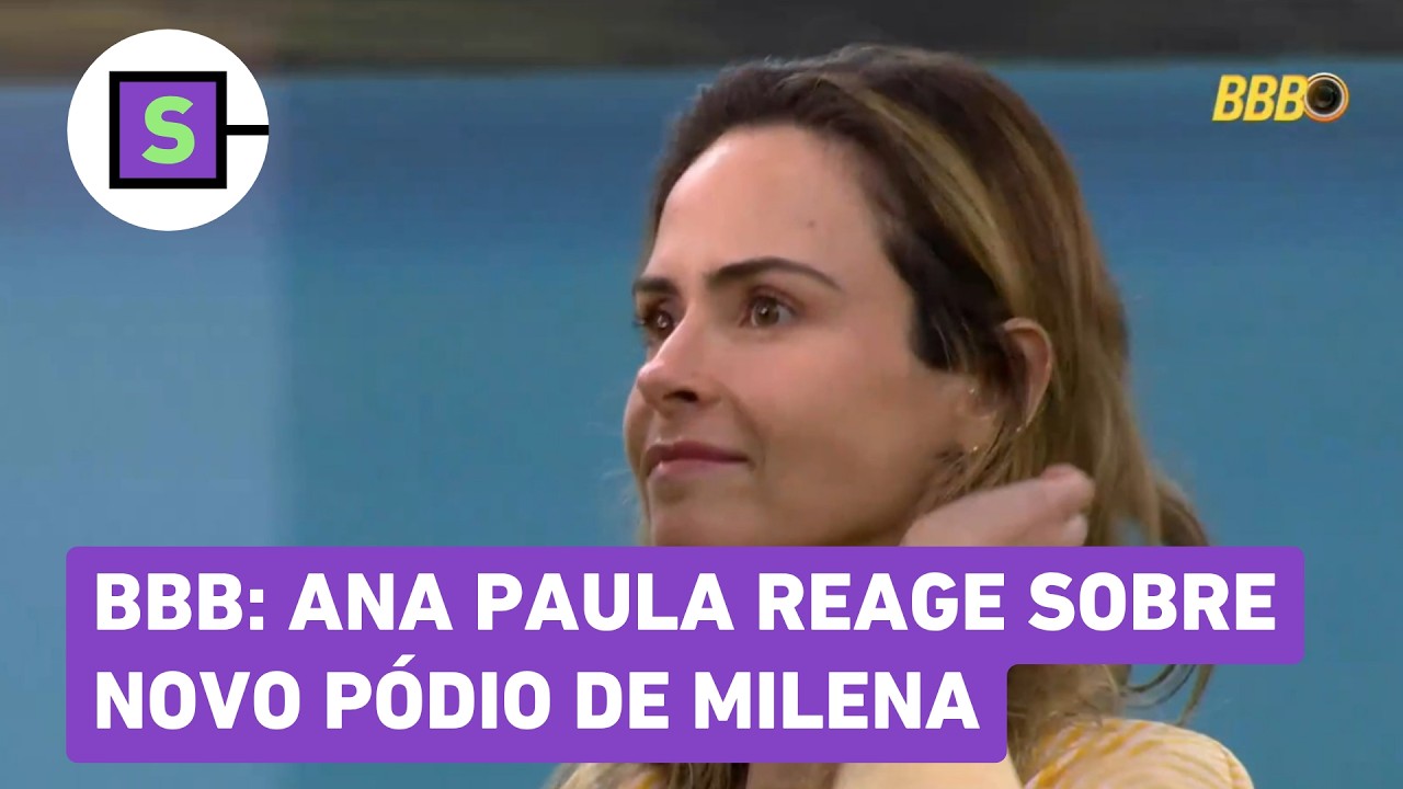 BBB 26: Ana Paula se surpreende ao ser rebaixada em p&oacute;dio de Milena: 'Olha isso'