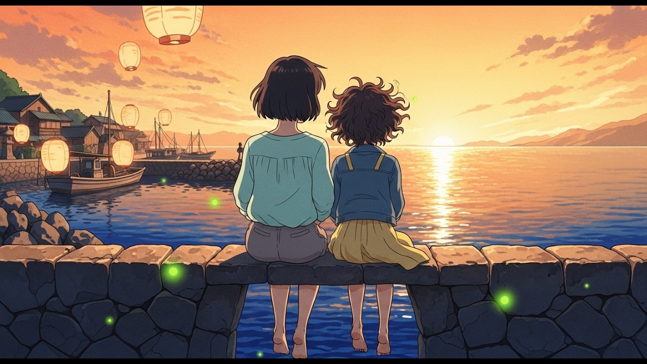 The Last Summer Before She Moved Away: Two Sisters and a Seaside Town | Ghibli-Style Animation