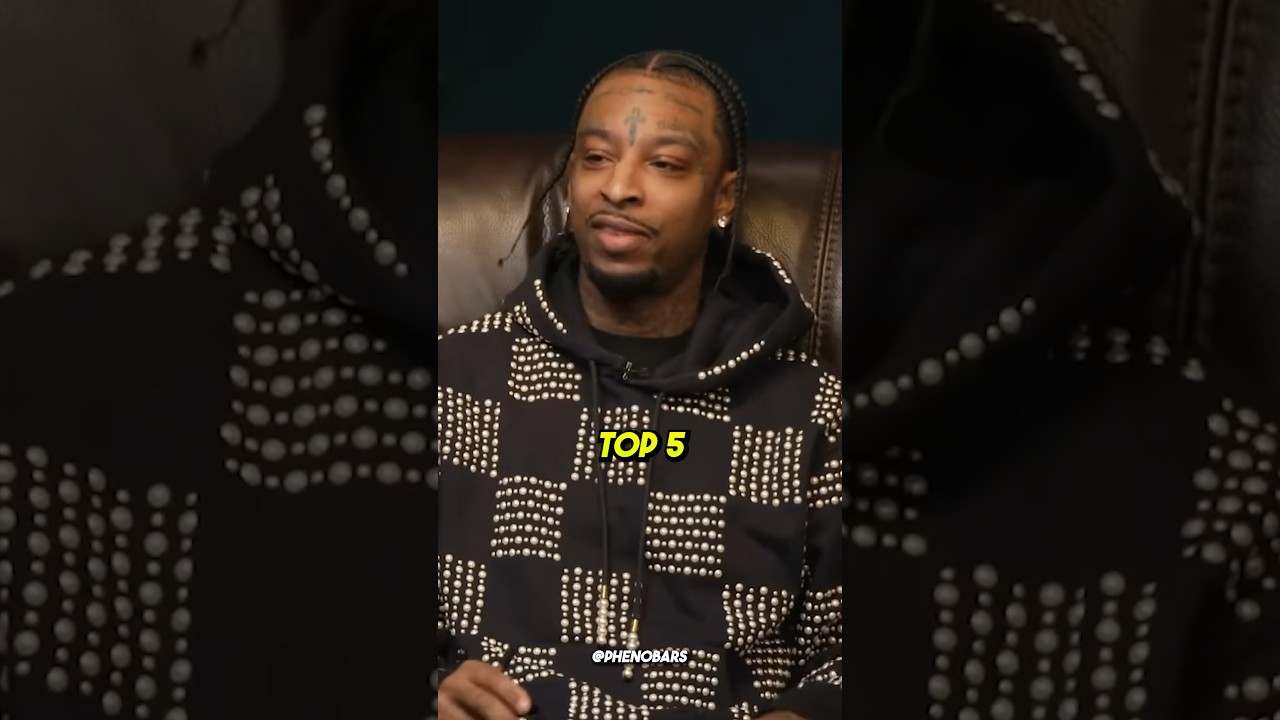 21 Savage NAMES his TOP 5 RAPPERS from ATLANTA