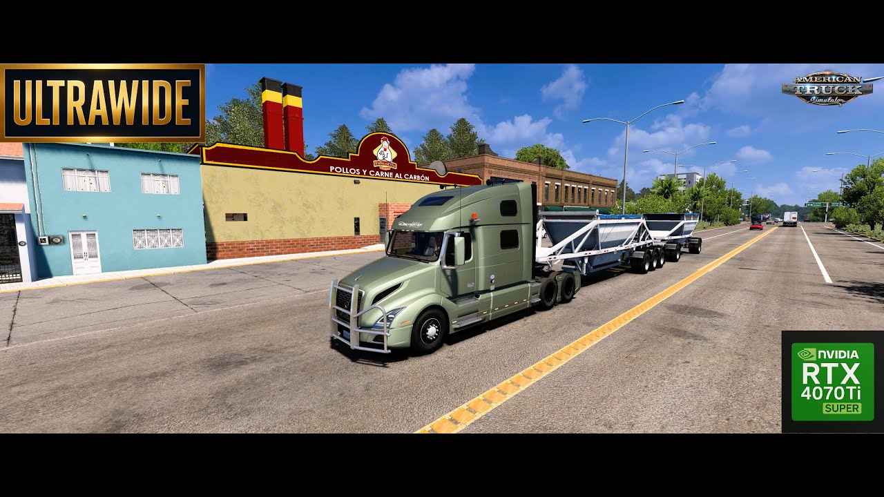 Volvo VNL - American Truck Simulator - Vallarta a Ixtlán - Moza TSW Wheel Gameplay - Ultrawide