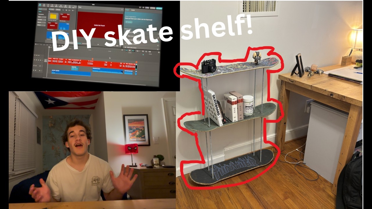 I built a DIY Skateboard Shelf!