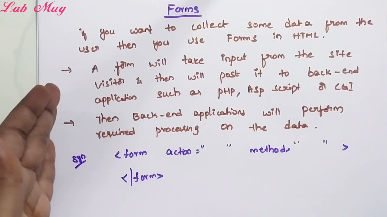 Forms in HTML || HTML in telugu
