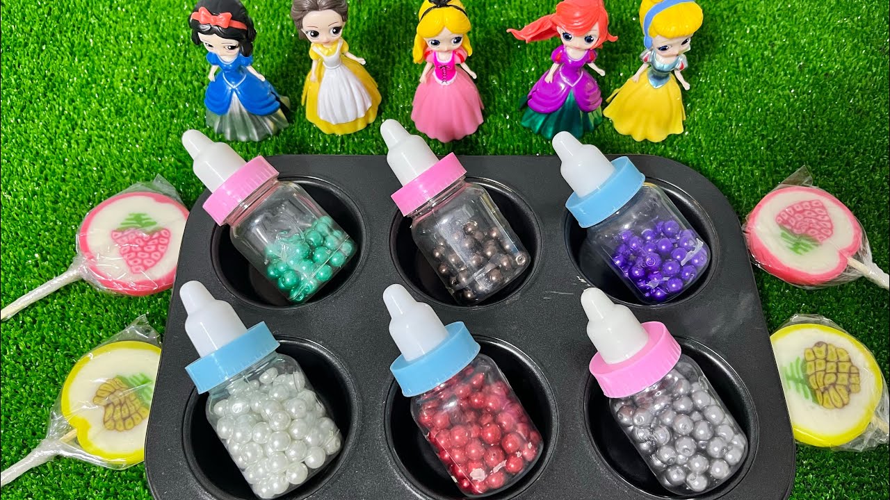 Satisfying Video I How to make Glossy Lolipops in to Heart Pool AND Rainbow Painted Cutting ASMR