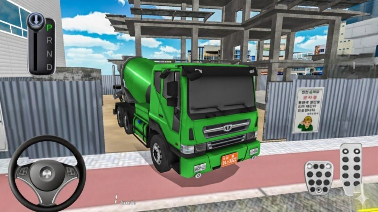New Dump Concrete mixture Truck for parking construction site building–3d driving class 2026#cagame