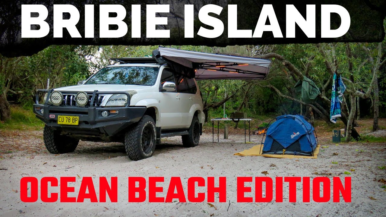 RACING THE TIDES ON BRIBIE ISLAND!!!! OCEAN BEACH 4WDRIVING CAMPING