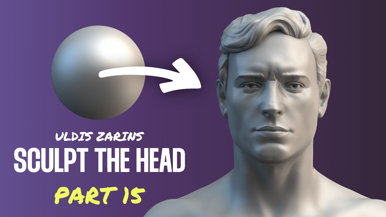 Moving to Higher Resolution – #15 Sculpting the Head Tutorial