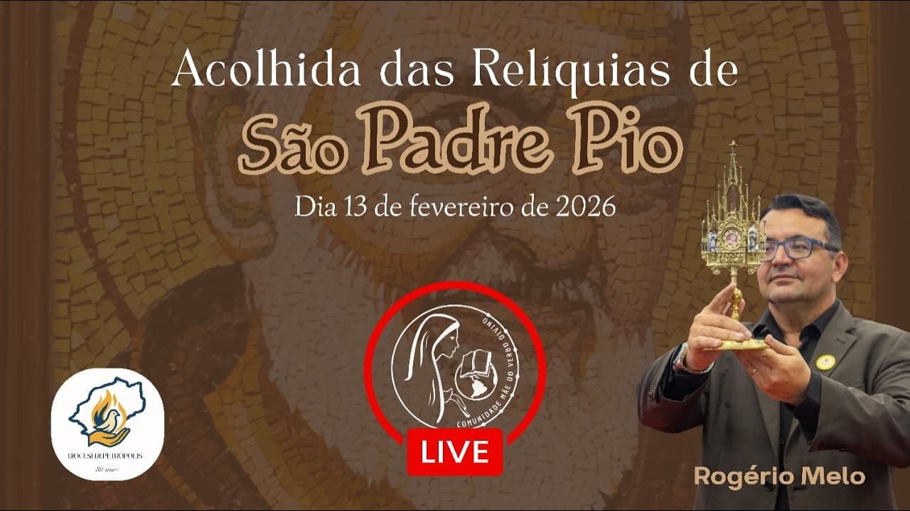 Acolhida das Reliquias de São Padre Pio e Santa Missa