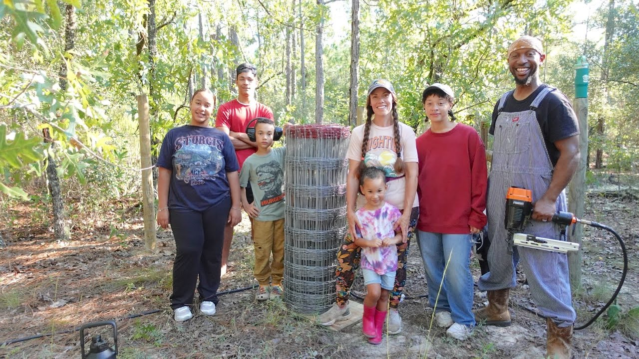 Installing 100s of Feet of Wire Fencing Deep in The Woods Without a Tractor or Four Wheeler | E.p. 9