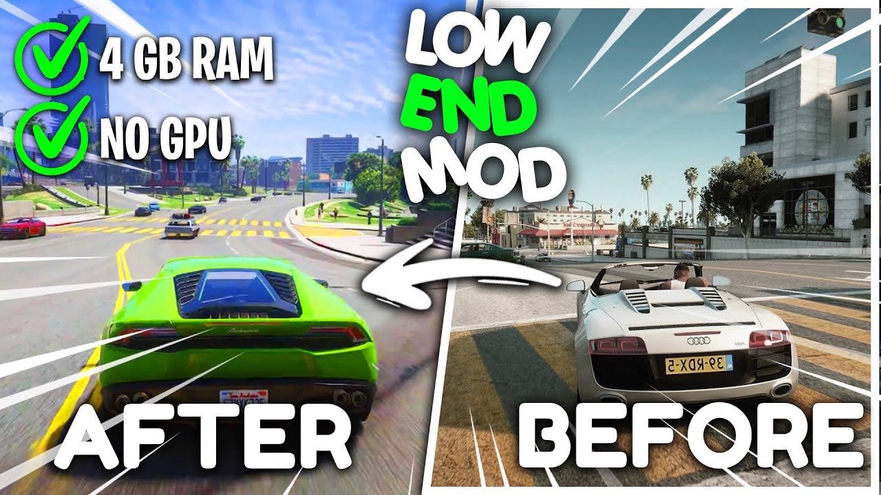 Как установить мод на низкую графику в GTA 5 🔥 &mdash; без падения FPS [Лучший мод на низкую графику для GTA 5]