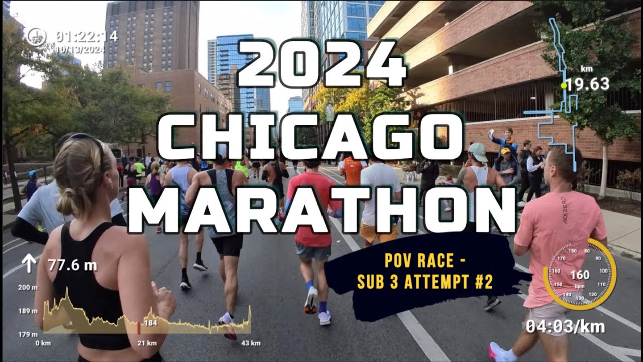 Chicago Marathon 2024 RACE | POV Zero to 40 km | Sub 3 Attempt #2 | Will be back to crush it!
