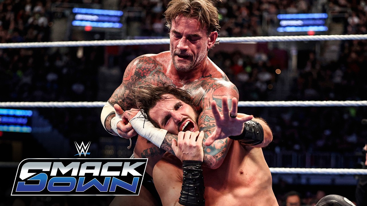 ПОЛНЫЙ МАТЧ: CM Punk против Johnny Gargano | Матч за титул WWE: лучшие моменты SmackDown, 4 сентя...