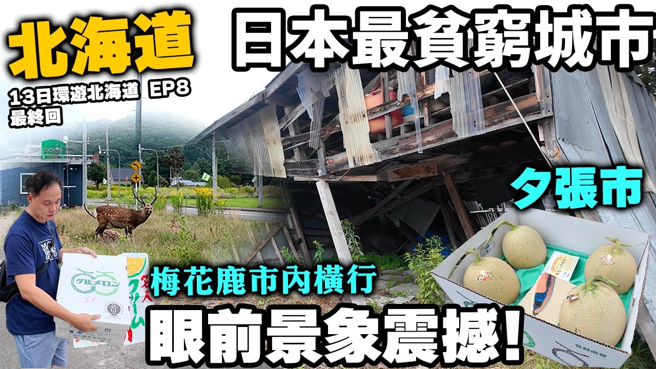 【北海道自由行】日本唯一正式宣布破產城市 夕張市 市面狀況令人擔心 大量空置房屋東歪西倒 梅花鹿市中心隨處遊蕩 公共設施關閉 JR停運 | 夕張蜜瓜是唯一出路? EP8