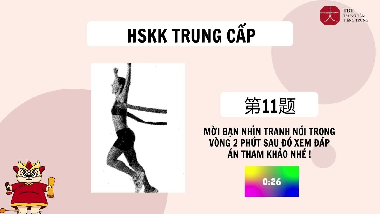 Luyện thi khẩu ngữ tiếng Trung - HSKK Trung cấp đề H81007