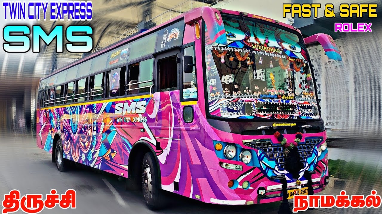 🥰 SMS BUS VLOG✈️|♥️FULL CABIN RIDE♥️|🔥TRICHY ⏩ NAMAKKAL🔥|👑TWIN CITY EXPRESS🐎| ROLEX🎉|😍FAST & SAFE✈️🔥