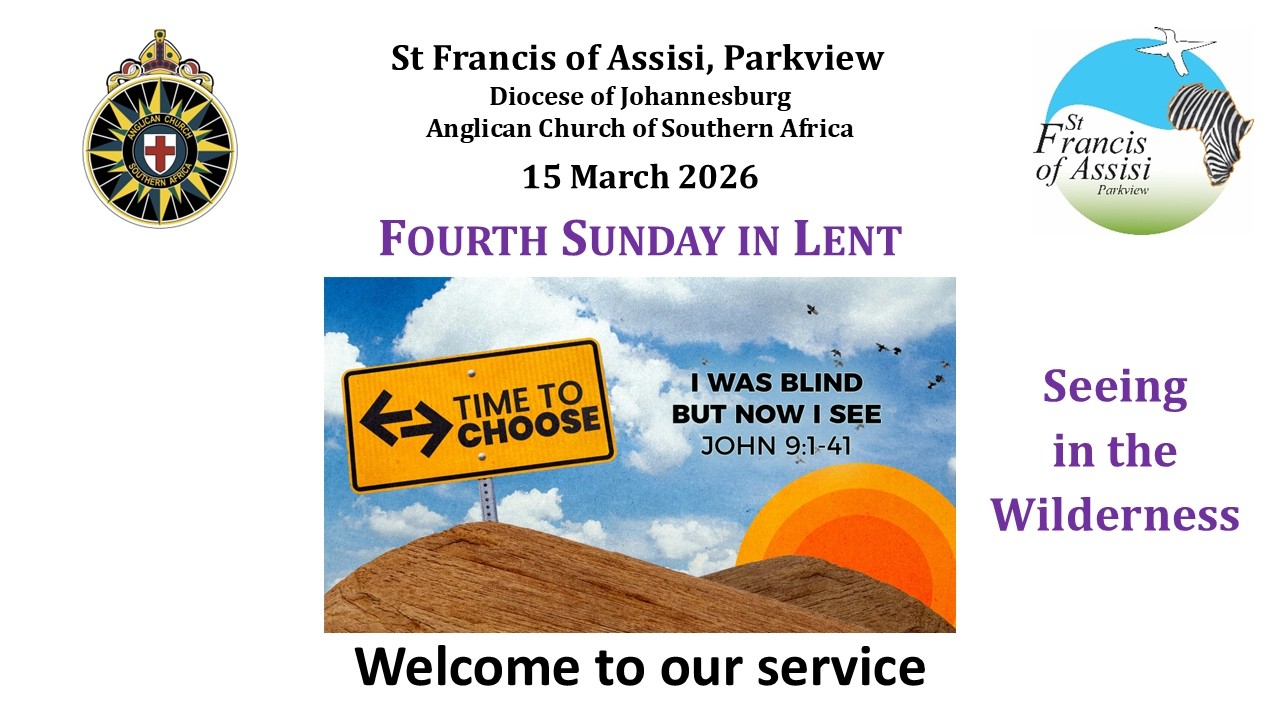 15 March  2026 - Fourth Sunday in Lent - Live from St Francis
