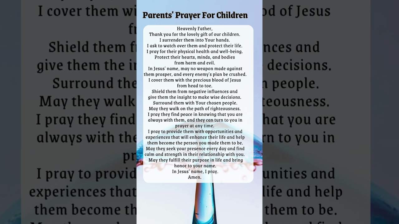 Prayer for Children's Protection | Prayer For Your Children
