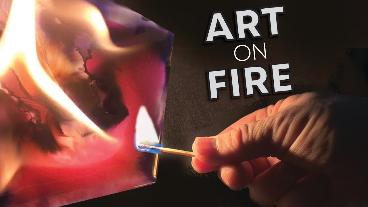 Level up your Alcohol Ink Art with 18 Experiments with FIRE! 🔥