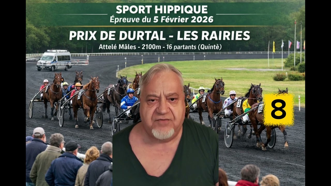 Quinté jeudi 5 février à Vincennes prix de Durtal attelé mâles 2100m 16 partants départ 13h55