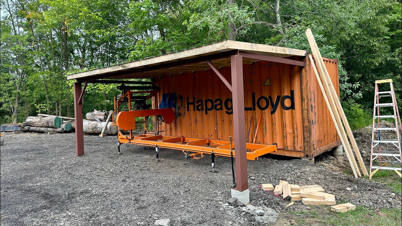 Shipping Container Sawmill Shed Build Part 2