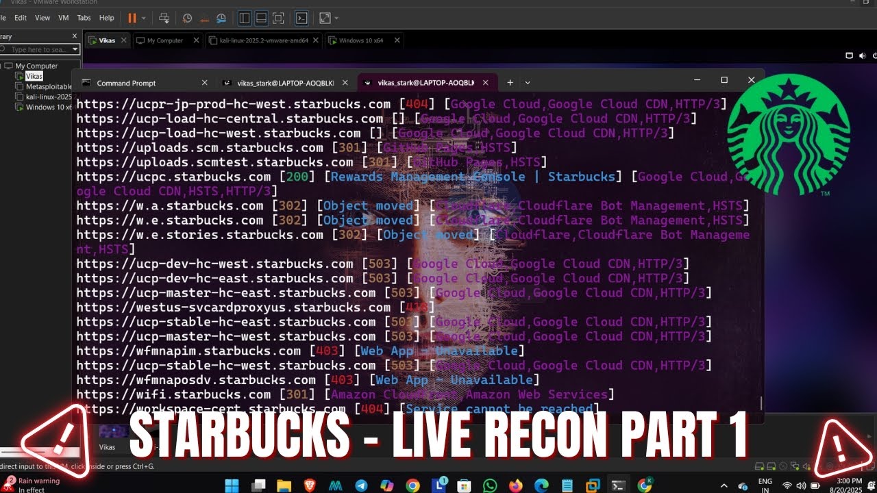 StarBucks - Live bug Bounty Hunting on Hackerone | Live Recon Part 1