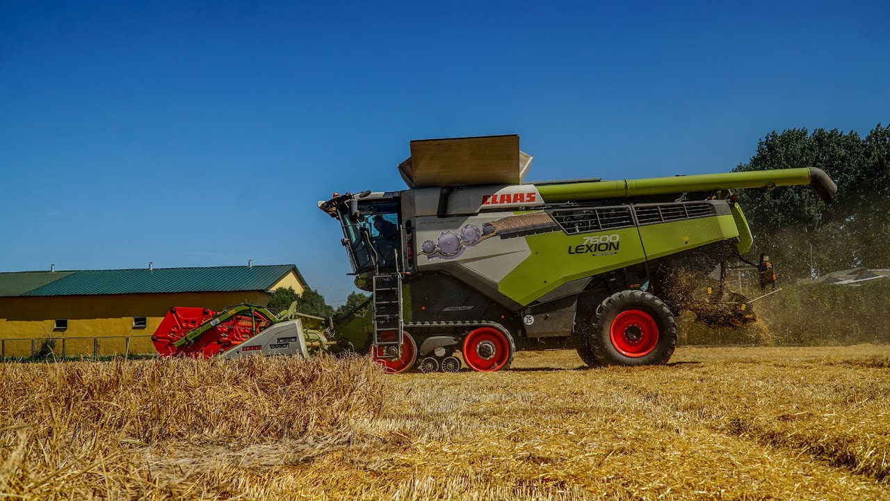 Wielkie Żniwa 2020 w GR Gierada ☆ Claas Lexion 7600 ☆ John Deere 8245R ☆ 2X Valtra ☆ New Holland ☆