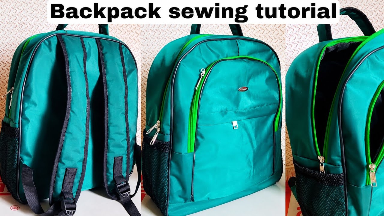 HOW TO CUT AND SEW A FABRIC  BACKPACK | STEP-BY-STEP SEWING TUTORIAL