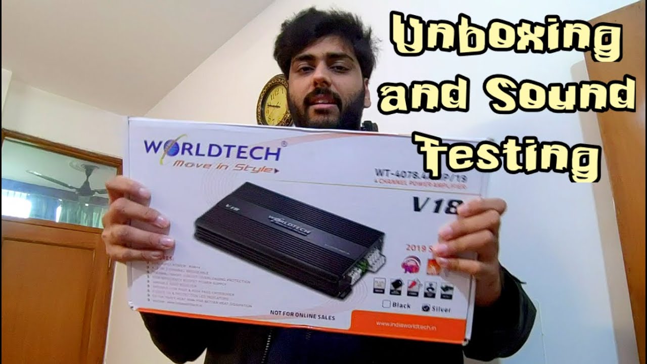 Unboxing Worldtech Dual Coil 4 Channel Amplifier and Doing its Sound Test | Another BOOMBOX Build