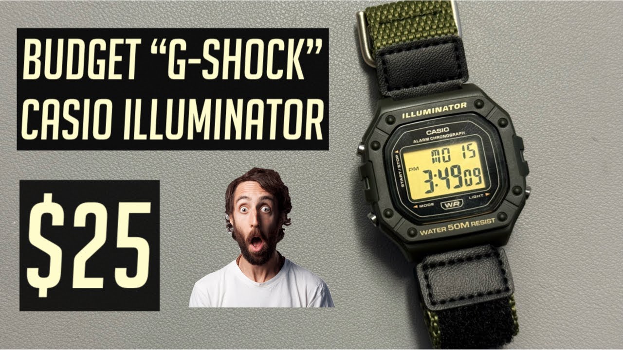 $25 Budget G-Shock? Casio W218H Review + Bonus EDC Light Deal!