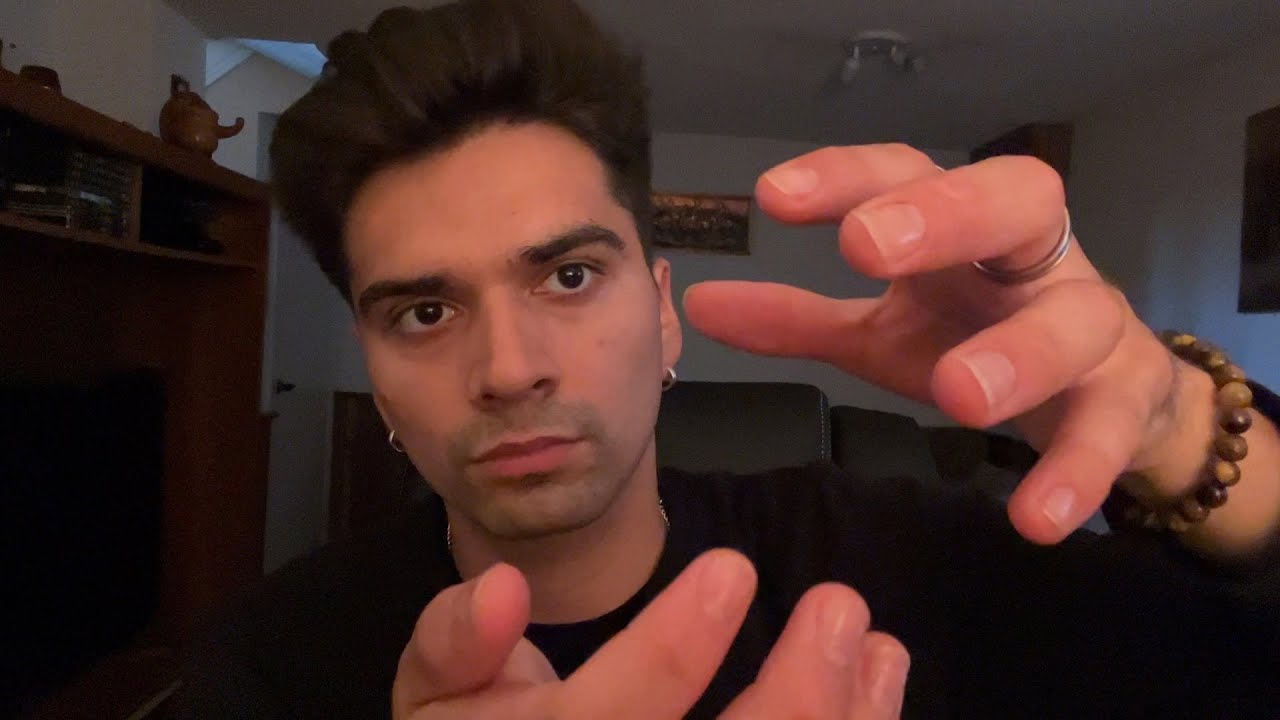 ASMR Hand Movements + Up Close Whispering| Visual Triggers, Inaudible Whispering