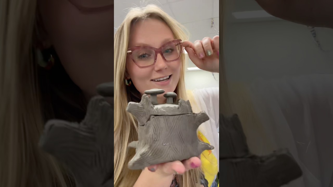 Great clay project for middle school art class! #artteacher #ceramic #studentart