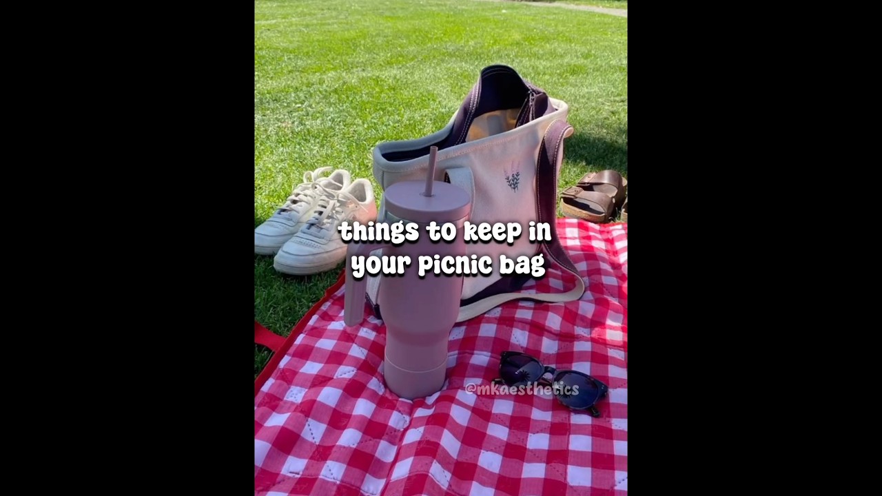 Things To Keep In Your Picnic Bag 🎀✨️ (REQUESTED) #picnic #bag #aesthetic #trending