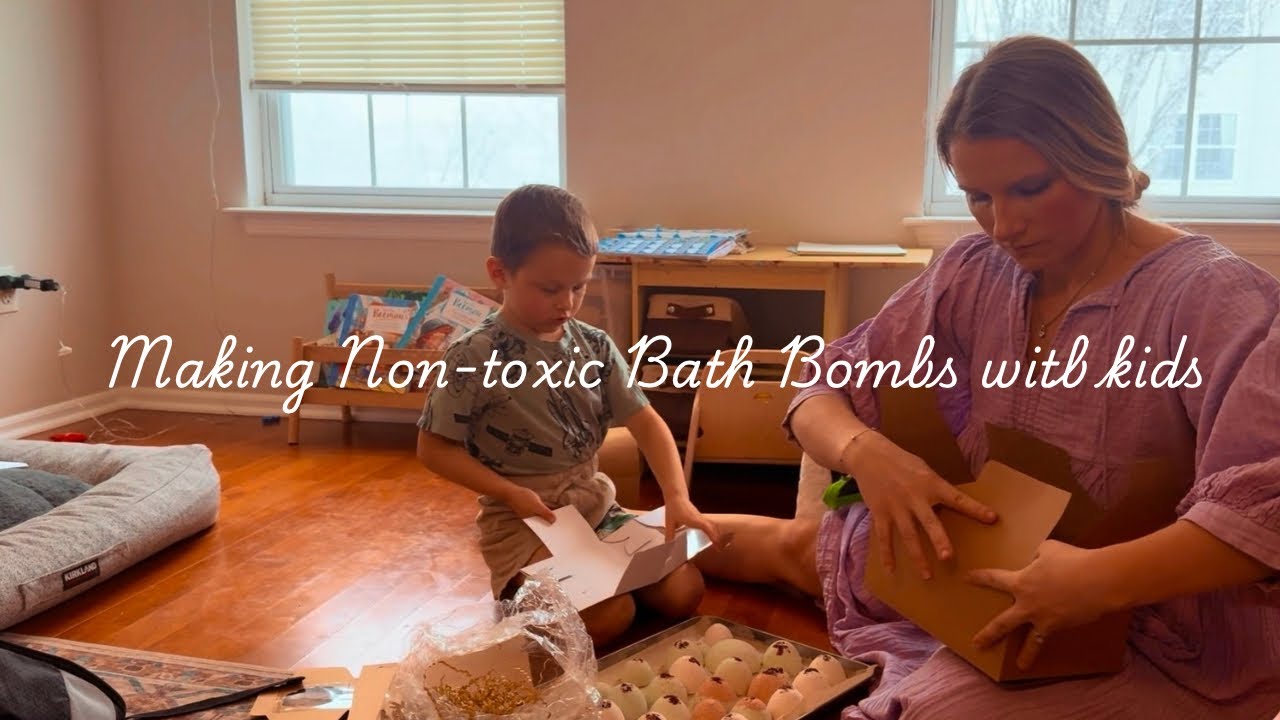 Slow Day at Home Making Safe Bath Bombs With My Little Helpers (Recipe Below) 