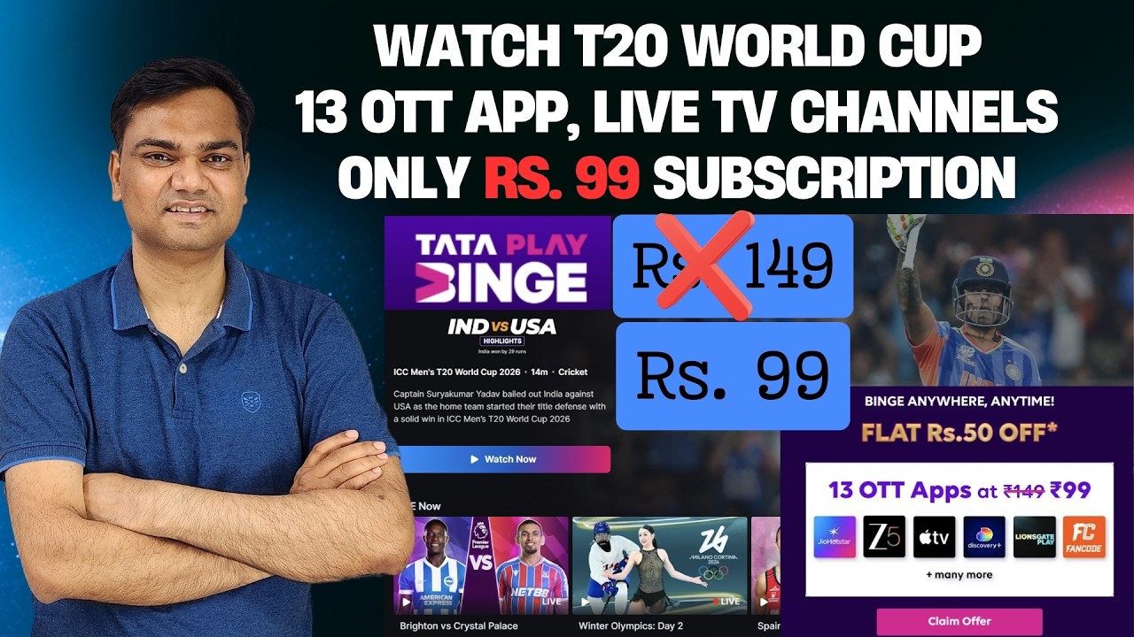 🔥😱13 OTT + LIVE TV CHANNELS IN RS. 99 SUBSCRIPTION🔥TATAPLAY BINGE 149 PLAN DETAILS & WORLD CUP OFFER