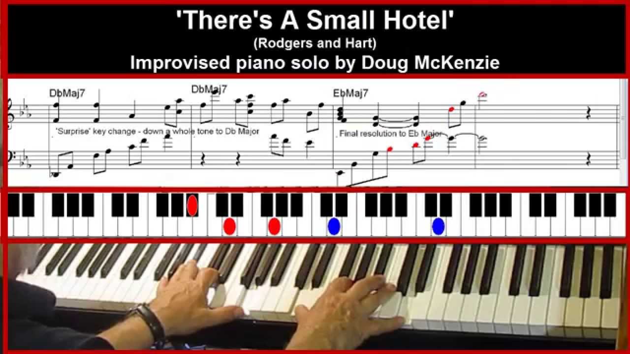 'There's A Small Hotel' - jazz piano tutorial