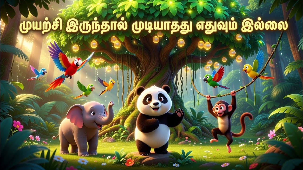 🌳🐼✨Nothing Is Impossible with Effort | Panda’s Magical Forest Story | PopcornPanda