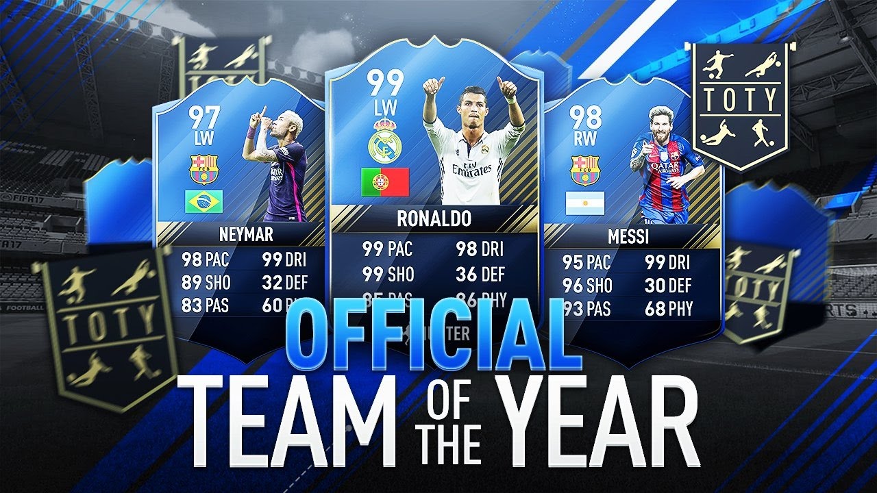 THE OFFICIAL TEAM OF THE YEAR HAS BEEN ANNOUNCED - FIFA 17 TOTY LEAKED !!!!!!!!!