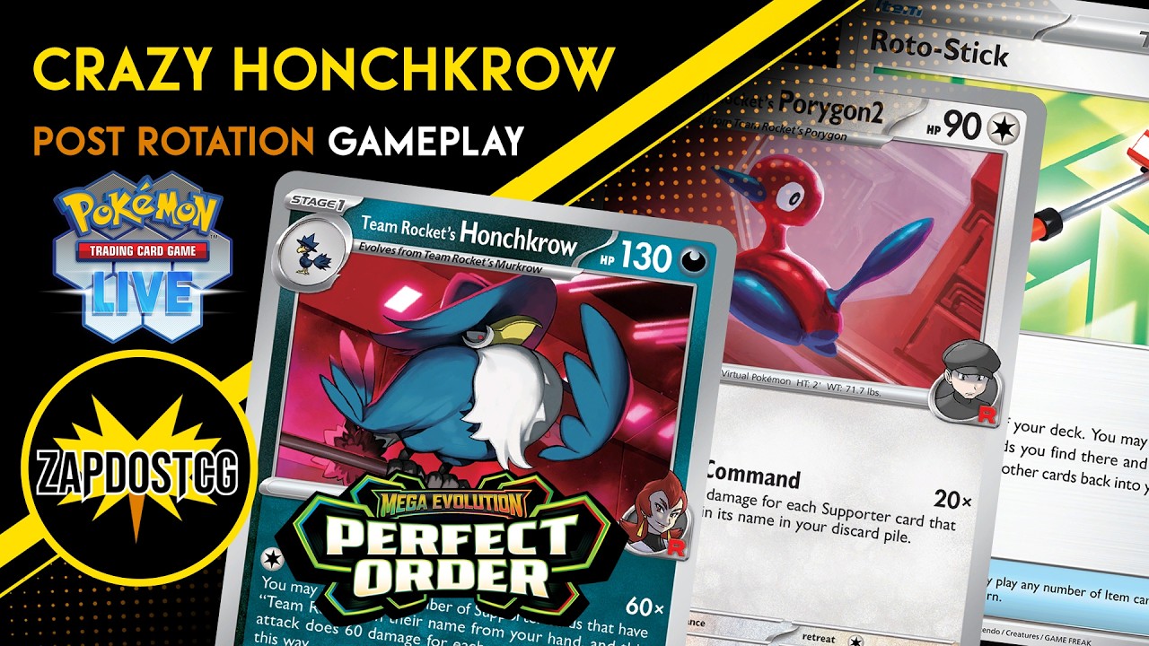 Team Rocket's Honchkrow is My New Favorite Deck Post Rotation! (Pokemon TCG)
