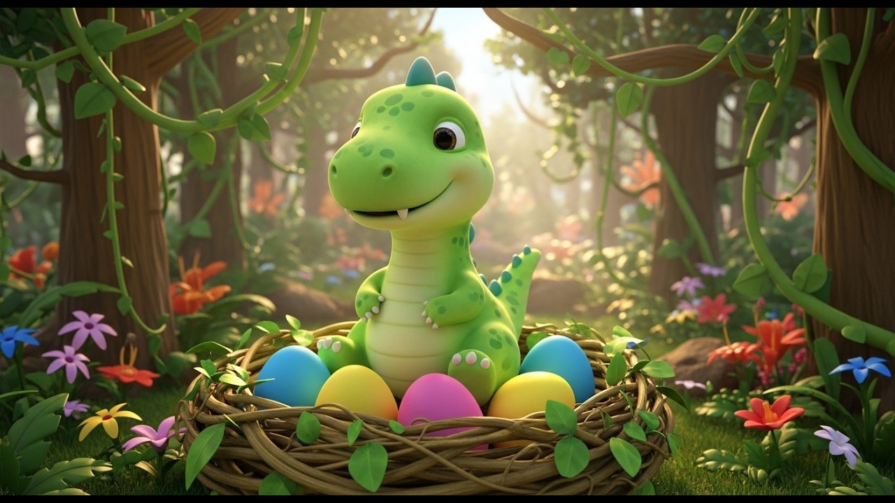 🎵 Sorpresa de Huevo de Dinosaurio Mágico | canciones infantiles | Dinosaur Adventure para Niños 🦖🥚