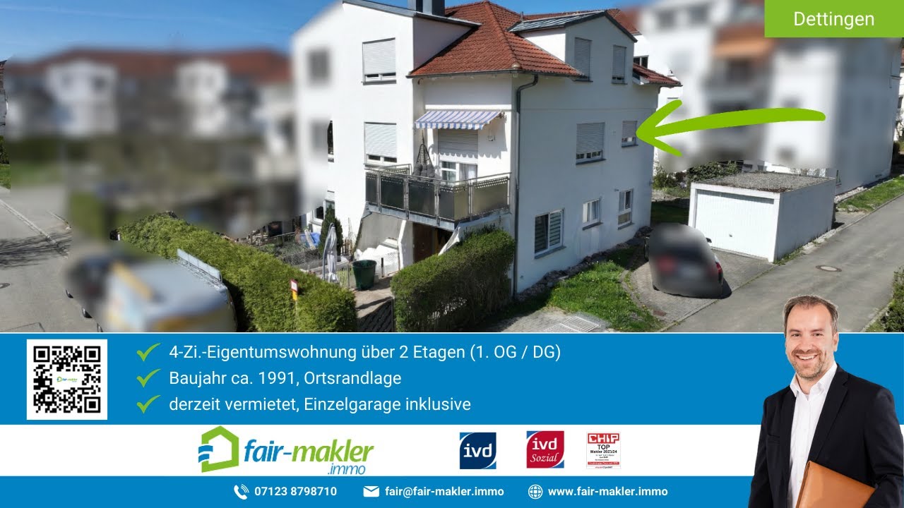FAIR-MAKLER - Tolle 4-Zi.-Maisonette-Whg. in Ortsrandlage