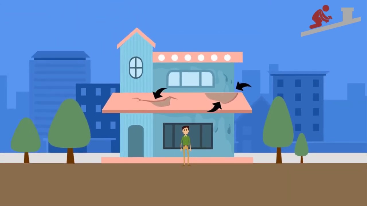 Roof Repair  And Maintenance 2D Animated Promo Video