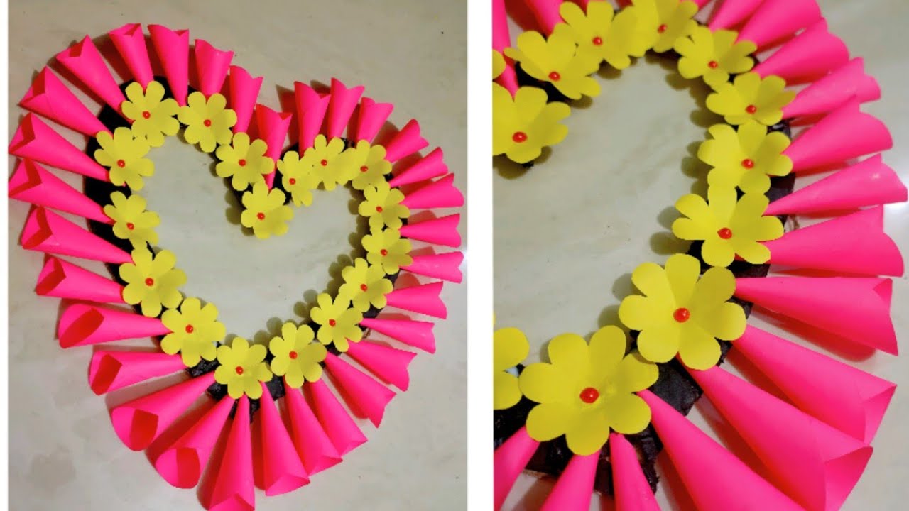 Awesome Paper Flower Craft Idea || From Waste Cardboard And Colour Paper || DIY Craft Making || 