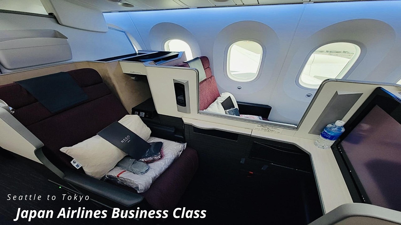 Japan Airlines Business Class | Seattle to Tokyo | Aircraft 787 | 4k Tour
