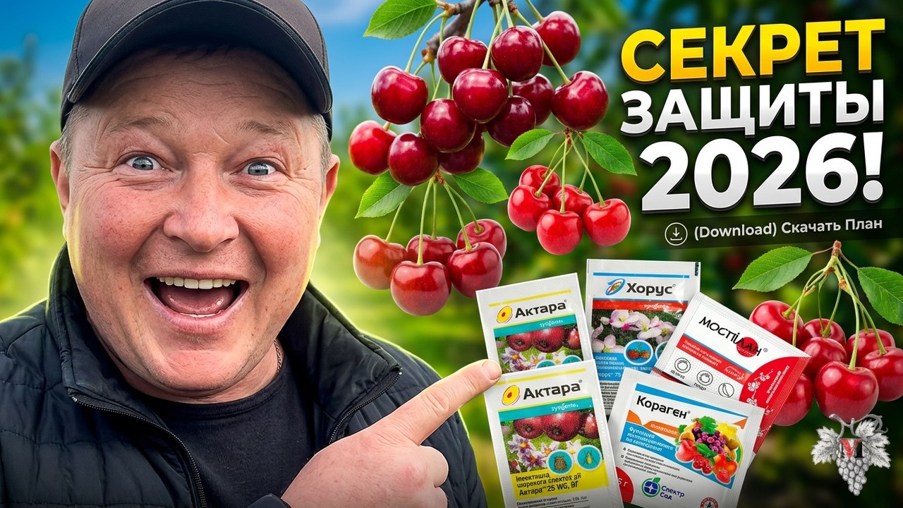 Схема ОБРАБОТКИ (Защиты) ВИШНИ и ЧЕРЕШНИ! СЕЗОН 2026