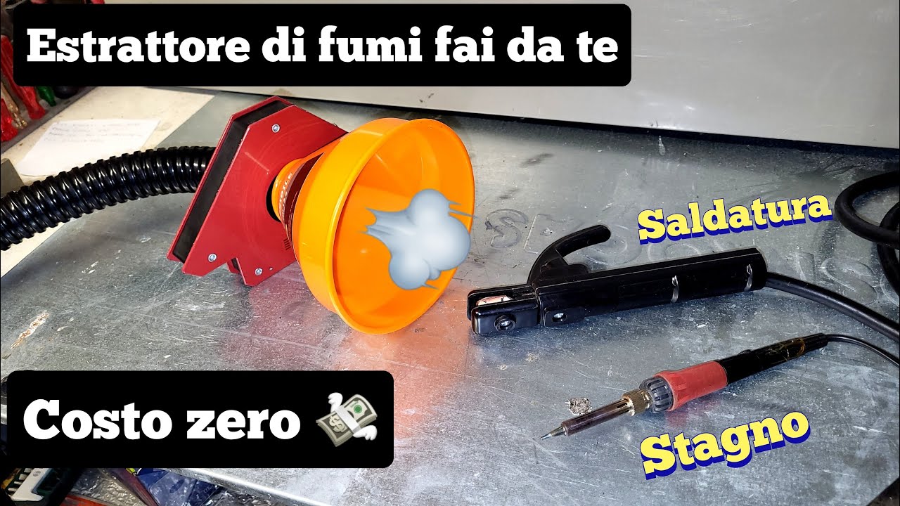Estrattore fumi saldatura e non Fai da te a costo zero |Aspirafumi aspirapolvere| Fume extractor diy