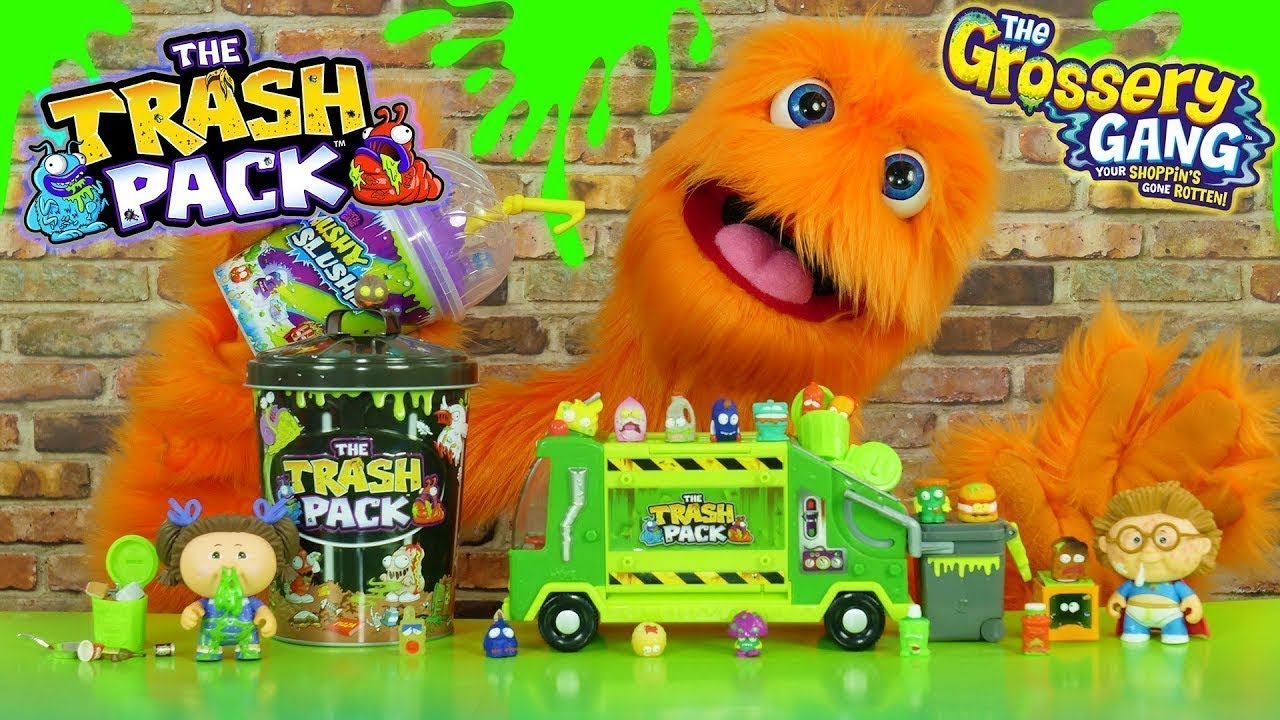Fuzzy Puppet reacts to Grossery Gang, Trash Pack & Garbage Pail Kids Toys Series 4, 5 and 6 !