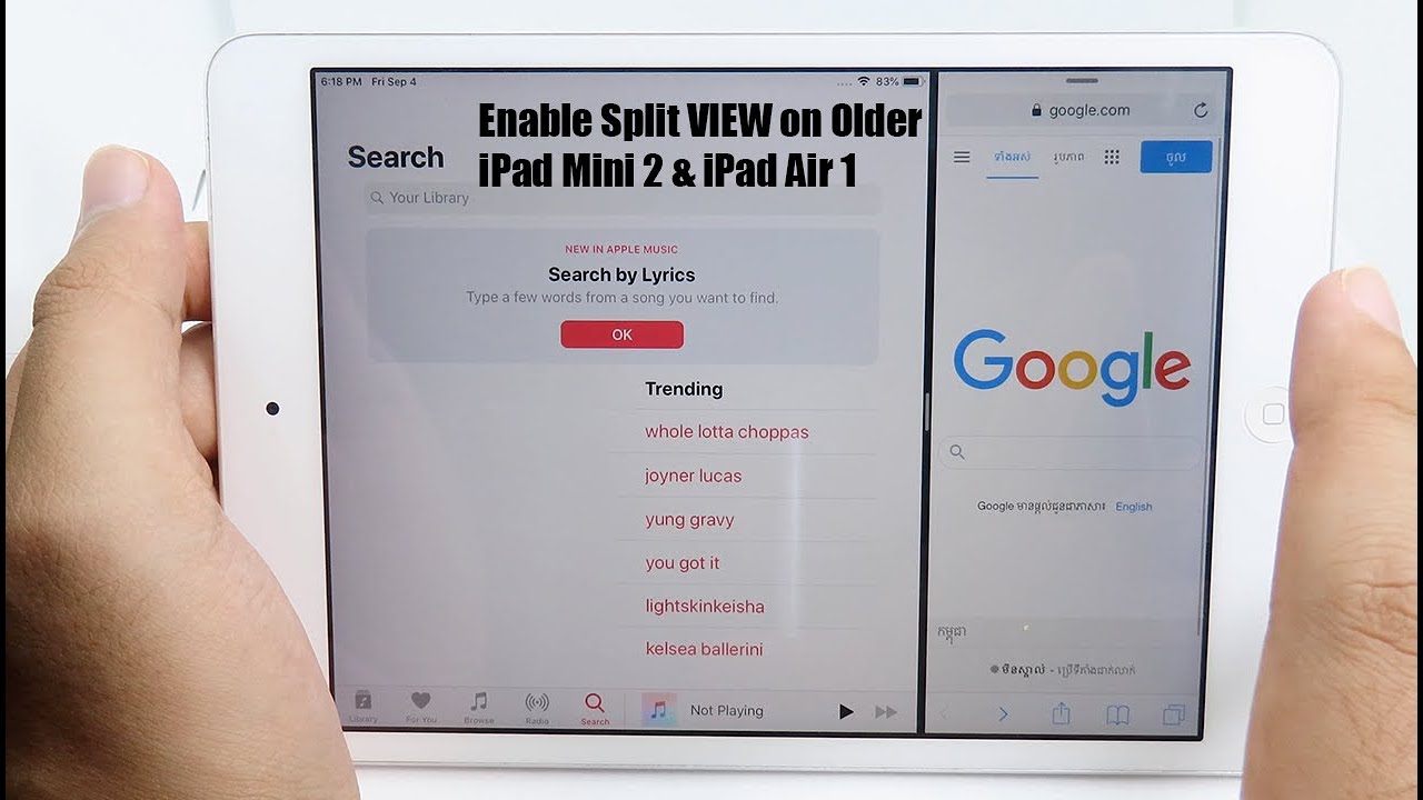 Включить режим Split View на старых моделях iPad mini 2 и iPad Air 1