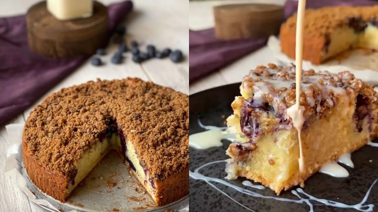 || كيك كراميل التوت Berry Crumb Cake || 🫐🍇 لذيذ جداً 😋 كل من ذاقها أغرم فيها ✨من 15 ثانيه 💜🤎