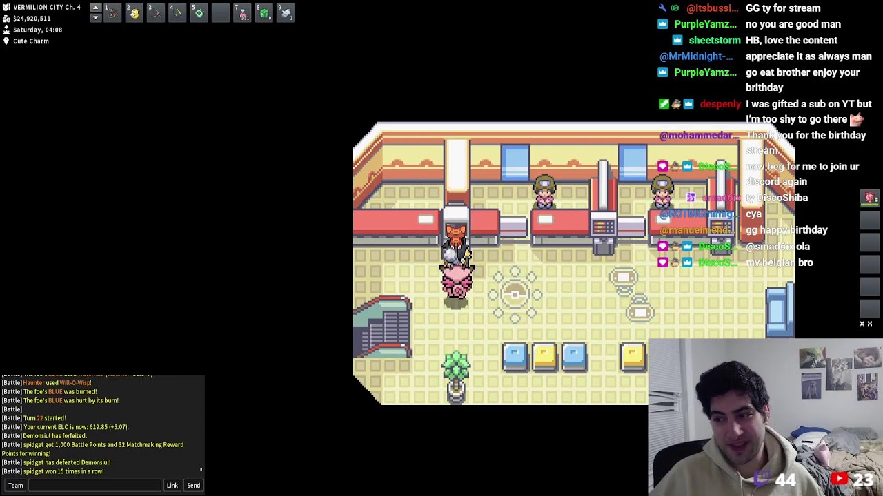 PokeMMO PvP Tournament for Shiny Scrafty - inebriated stream