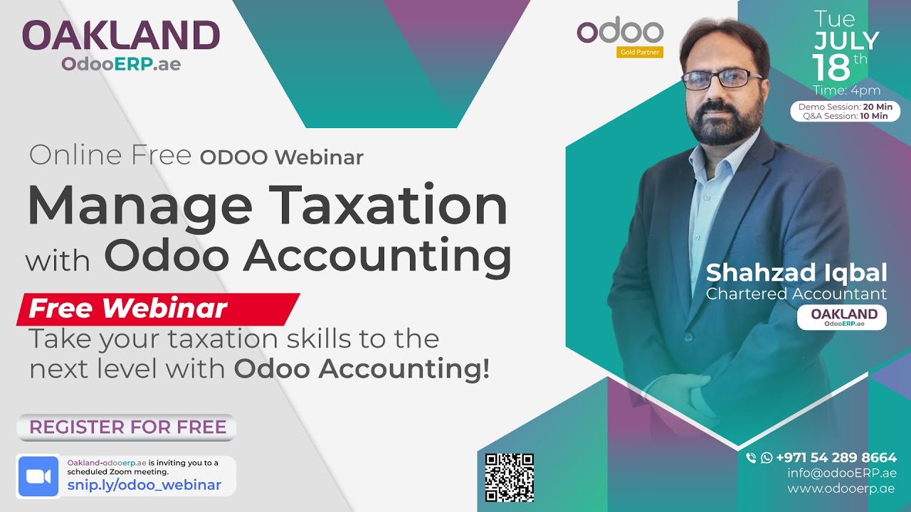 Odoo Free Webinar Version 2 - MANAGE TAXATION with Odoo Accounding #odoo #odoo16 #accounting