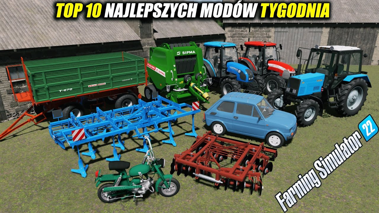 10 NAJLEPSZYCH POLSKICH MODÓW ⭐ FS 22 #74 *Piękne Budynki, Cudowny MTZ 892, Fiat 126P, Romet Polny*